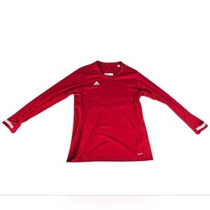 Adidas Womens Aeroready Bright Red Long Sleeve Athletic shirt Size Large